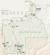 A color map of Mesa Verde park map by the National Park Service