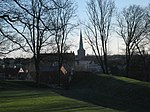 Nyborg Vold och Vor Frue Kirke.