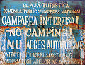 No Camping sign somewhere in Vama Veche