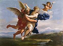 Boreas Abducting Oreithyia by Giovanni Francesco Romanelli (c. 17th)