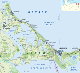 Carte d'Usedom.