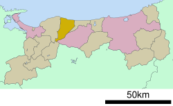 Lokasi Kotoura di Prefektur Tottori