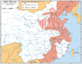 Occupation japonaise et bases communistes en 1945.