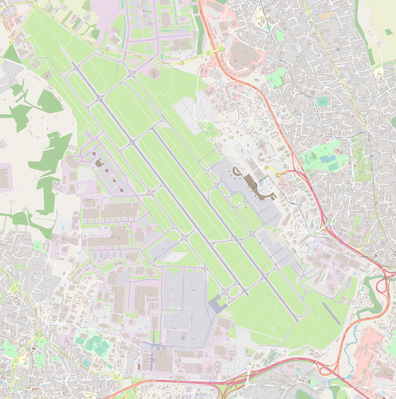 Carte de l'aéroport en 2019.