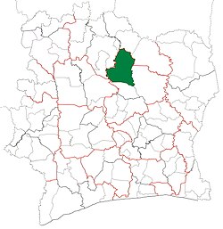 Location in Ivory Coast. Niakaramandougou Department has retained the same boundaries since its creation in 2009.