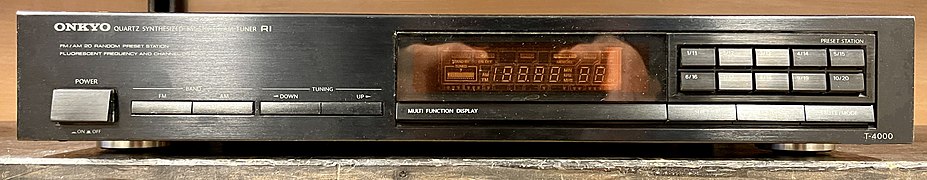 Onkyo T-4000, digital tuning (Japan; 1990)[35]