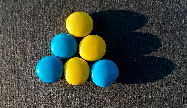 Blue and Yellow candy