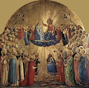 Fra Angelico Kronado de Virgulino, 112 x 114 cm