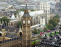 Szent Margit-templom látképe a London Eye óriáskerékről