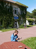 het winkeltje ('Andelshandel') van Seglinge, in het voormalige schoolgebouw.