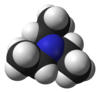 Spacefill model of triethylamine