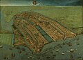 Vogelvluchtkaart – Amsterdam aus der Vogelperspektive (1538) Gemälde