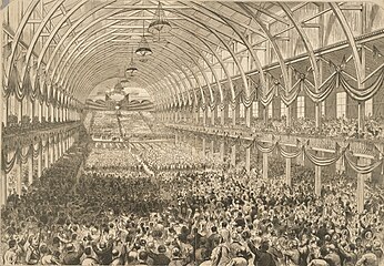 The Republican National Convention at Cincinnati; lithograph likely derived from a photograph (July 1, 1876)