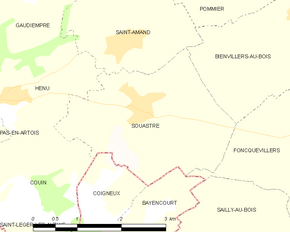 Poziția localității Souastre