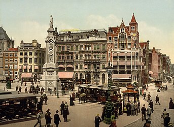 Medan Dam, Amsterdam, sekitar tahun 1900