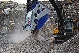 Crusher bucket in a quarry