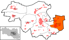 Poziția localității Deuben