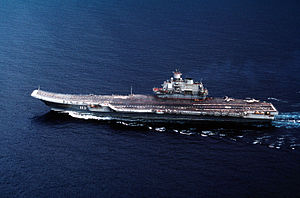 Admiral Kuznetsov i havet omkring Italien