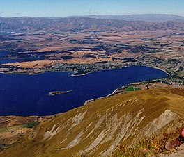 View of Lake Wānaka from Mt. Roy.