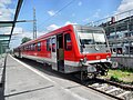 Regionalbahn mit Dieseltriebwagen der Baureihe 628 auf dem Weg nach Bensheim