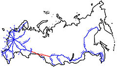 R254 im Fernstraßennetz Russlands