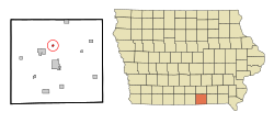 Location of Rathbun, Iowa