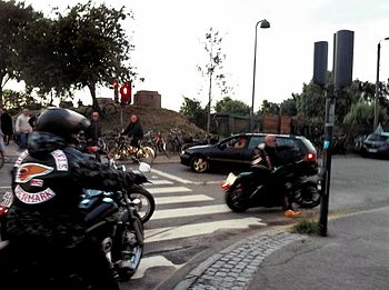 Medlemmer af Hells Angels i Sundbyøster på Amager (2011).