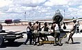 Municiamento de aeronaves, no Aeroporto de Luanda, na Guerra de Libertação Angolana, na década de 1960.