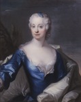 Grevinnan Eva Katarina Brahe född Sack. Porträtt från cirka 1750, på Skoklosters slott.