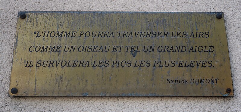 File:Santos Dumont Suresnes plaque.jpg