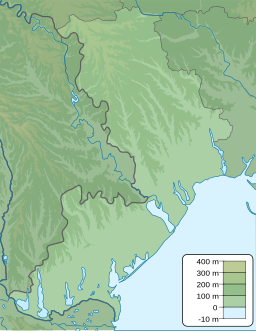 Location of estuary in Ukraine