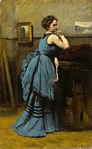 Jean-Baptiste Camille Corot Lady in Blue