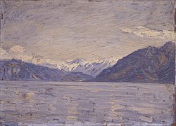 Fujishima Takeji, lac Léman (Mie Prefectural Art Museum).