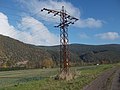 Stahlgittermast für einen Leitungsabzweig