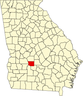 Locatie van Crisp County in Georgia