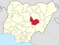 Location of Plateau State in Nigeria