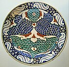 Iznik pottery dish with the dollar pattern