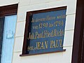 Gedenktafel für Jean Paul