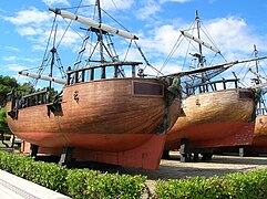 Galeones utilizados por Vital Alsar en una de sus travesías.