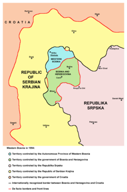 Lokacija Republike Zapadne Bosne