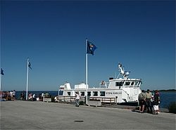 Boat to Stora Karlsö at Klintehamn harbor