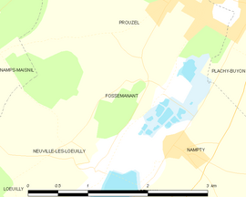 Mapa obce Fossemanant