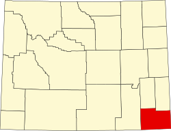 Karte von Laramie County innerhalb von Wyoming