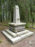 Monument dédié au commandant Duchesne et au 14e BCA à la nécropole nationale du Carrefour Duchesne