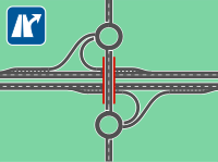 Nahrazení úrovňových křižovatek při zaústění ramp kruhovými obejzdy (např. dálniční sjezd Žiželice na dálnici D7).