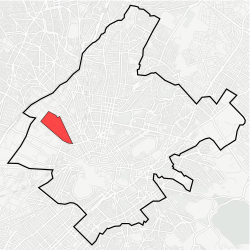 Location within municipality of Athens