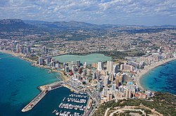 Calpe seen from the peak of Penyal d'Ifac