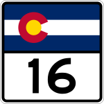 Straßenschild der Colorado State Highway 16