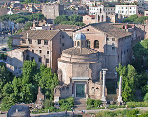 Temple of the Divine Romulus, view from Palatine Hill