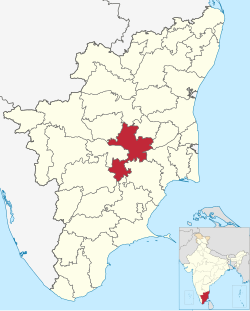 Location in Tamil Nadu